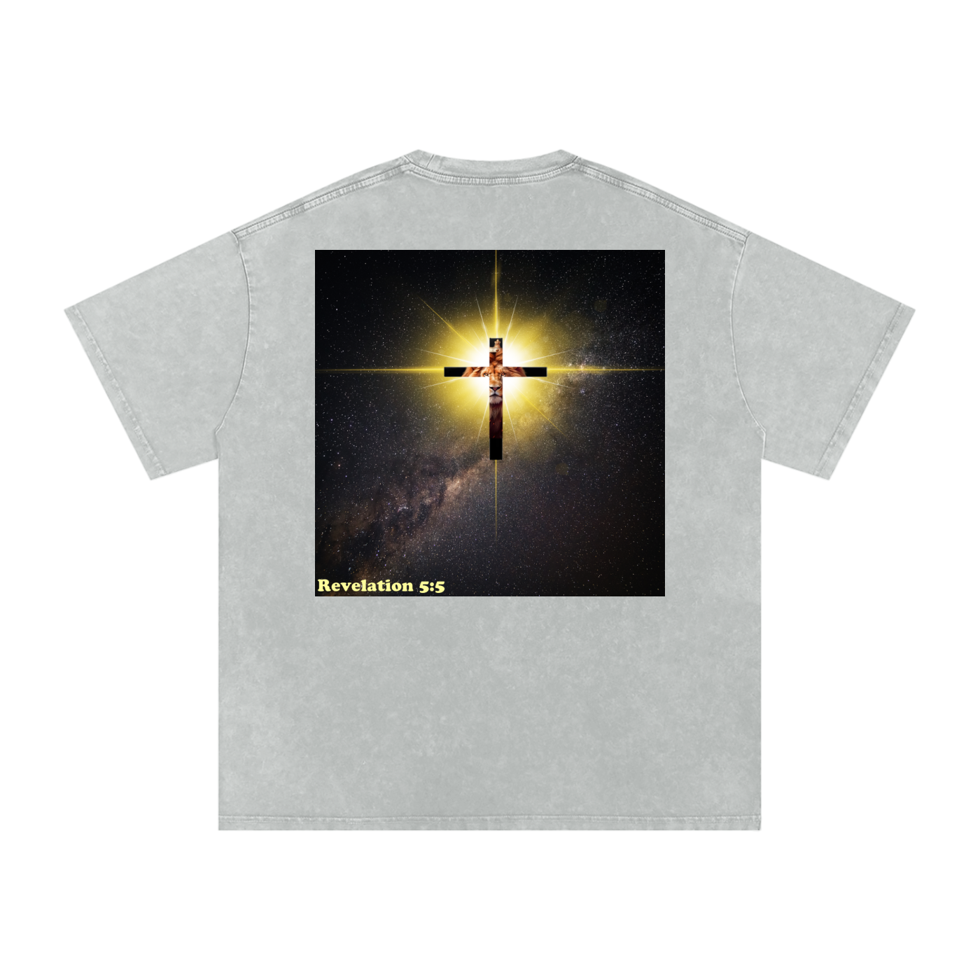 Gospel Revelation 5:5 Washed Oversized Cotton T-Shirt
