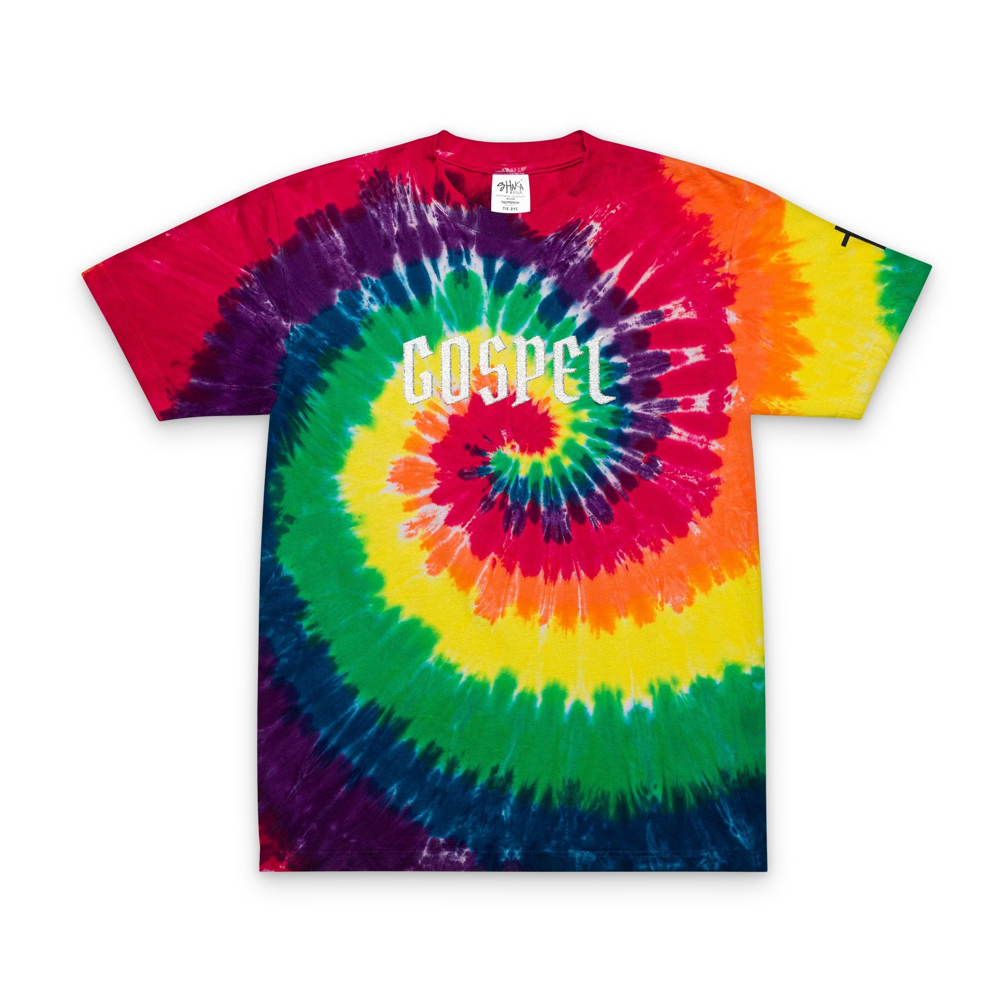Gospel Embroidered Tie-Dye T-Shirt